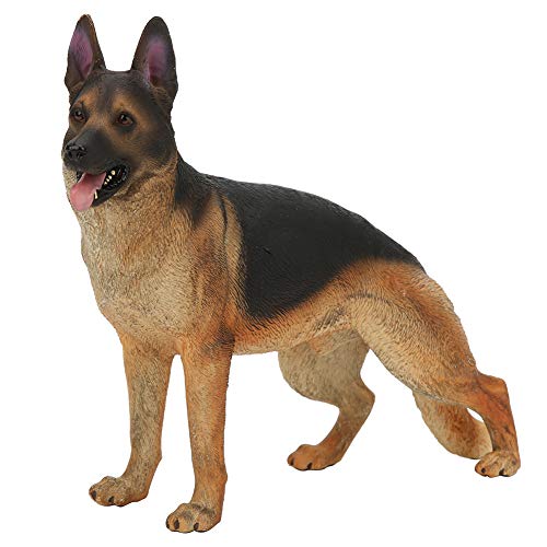 LIZEALUCKY Simulation Deutscher Schäferhund Modell Große Hundefigur Hochdetaillierte Actionfigur Spielzeug, realistische Tierfigur Hundespielzeug Desktop-Dekoration für Weihnachtsgeburtstagsgeschenk von LIZEALUCKY