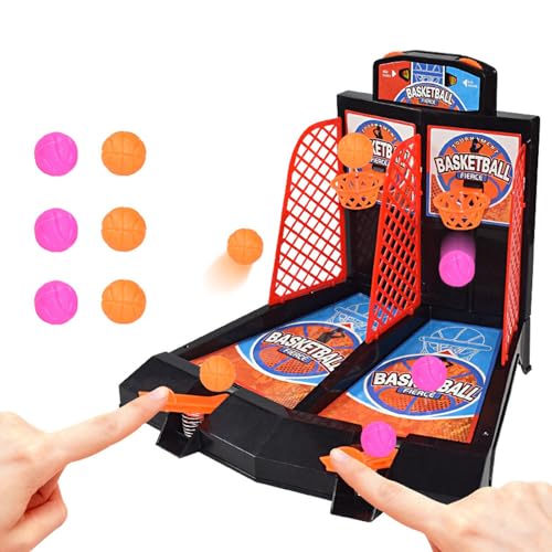 Mini-Desktop-Basketball-Schießspiel-Spielzeug, Finger-Basketball-Schießspiel-Spielzeug für einen oder Zwei Spieler, Puzzle, interessantes Finger-Katapult-Basketballspiel-Spielzeug von LIZEALUCKY