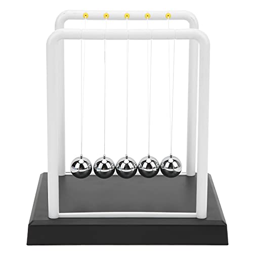 Newton's Cradle Büro-Schreibtischzubehör, Pendel mit schwingenden Kugeln, wissenschaftliche Physik mit Perpetuum Motion-Schreibtischspielzeug für Schreibtischdekorationen (Large·) von LIZEALUCKY