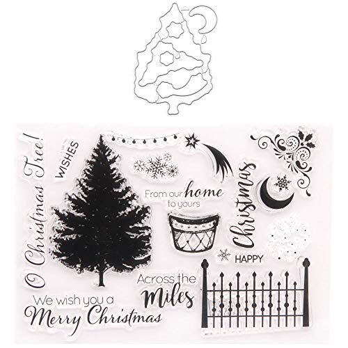 LIZZOT Weihnachtsstempel Schneeflocke WüNsche Klare Stempel WöRter Transparente Silikonstempel Siegel für DIY Papierkarte von LIZZOT