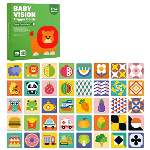 Karte Neugeborene Visuelle Stimulation Kontrastreiches Baby Visuelle Stimulationskarte Babys Sensorisches Spielzeug von LIbgiubhy