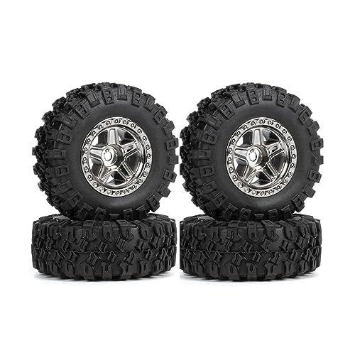 LIbgiubhy 19 Mm 5-Speichen Nylonfelgen Gummireifen Beadlock 1:24 Rock Crawlers Auto Pack von LIbgiubhy