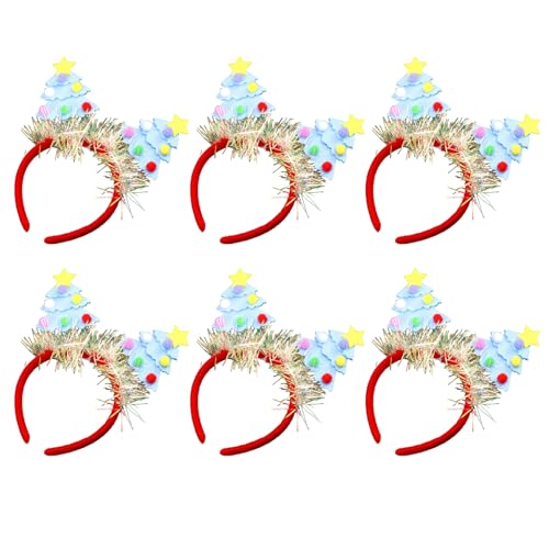 LIbgiubhy 6Pack Family Gathering Stirnbänder Schulveranstaltung Accessoire Holiday Party Hair Hoop Für Komfortable Saisonale Jubel von LIbgiubhy