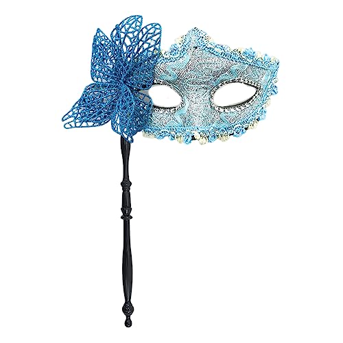 LIbgiubhy Maskerade für Frauen, halbe mit Haltestab, Schmetterling, Abend, Halloween von LIbgiubhy
