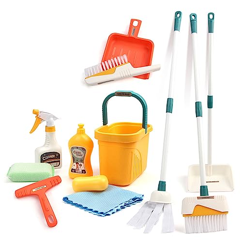 LIbgiubhy Pretend Spielt Kind Reinigung Werkzeug Hausarbeit Kehrschaufel Besen Spielzeug Set Reinigung Rolle von LIbgiubhy