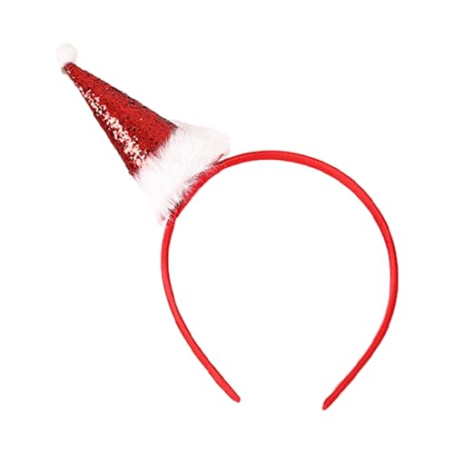 LIbgiubhy Weihnachtsmannmütze/Geschenk-Box, Haarreif mit Pailletten, Live-Übertragung, Haarband, Geburtstag, Stirnband für Erwachsene und Teenager von LIbgiubhy