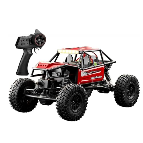 RC Auto 1:18 RC Auto Spielzeug, 4WD RC LKW, 2,4 GHz RC Kletterauto Modellauto mit LED-Scheinwerfer, 600mAh Wiederaufladbare Batterie, Kletterbuggyspielzeug, für 6+ Jahre Alt Elektrisches Spielzeug RC von LJBOZDM