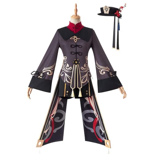 LJFIWY Hu Tao Cosplay-Kostüm, Kaeya, Cosplay-Outfit, Spielfiguren-Kostüm, Halloween, Comic-Con-Party, Verkleidung Uniform, Hu-Tao-Kostüm, Größe XL von LJFIWY