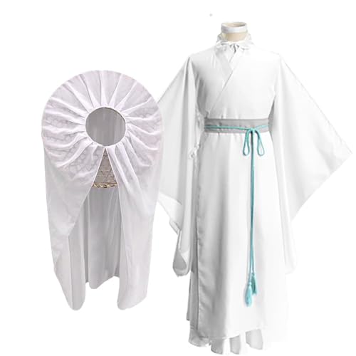 LJFIWY Tian Guan Ci Fu Xie Lian Cosplay-Kostüm, Xie Lian, Cosplay-Outfits, Anime, Acient Hanfu-Kleidung, komplettes Set für Party, Halloween, Kostüm, Schleierhut, Größe L von LJFIWY