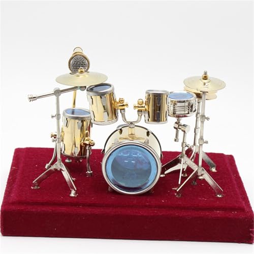 Musikinstrument-Modelle, 15 x 11 x 12 cm, Miniaturmodell, Musikinstrument, Kupfer, Ornament, Schlagzeug-Set von LJRRTYQ