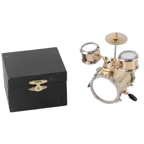 Musikinstrument-Modelle, 8,6 cm, Miniatur-Musikinstrument, Schlagzeug-Set, Ornament mit schöner Geschenkbox von LJRRTYQ