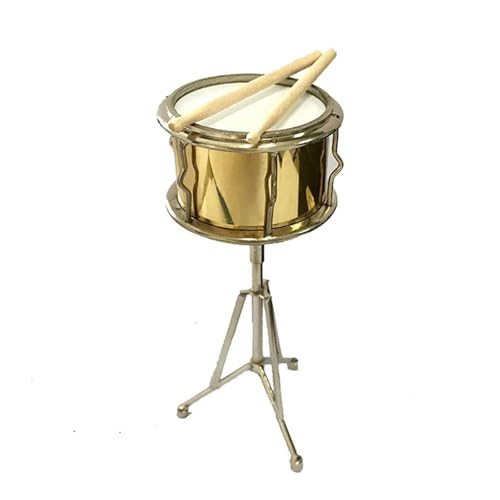 Musikinstrument-Modelle, drei Farben erhältlich, 9 cm, Miniatur-Trommel, Mini-Musikinstrument-Modell-Dekoration (A) von LJRRTYQ