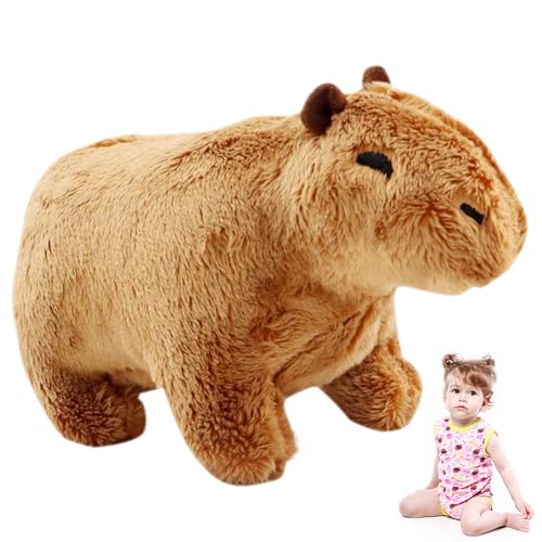 LJTXX Capybara Plüsch Spielzeug, Capybara Plüschtier Plüschpuppen Kawaii Plüschtier Kuscheltie für Kinder Kuscheltier Stofftier Karikatur Plüsch Spielzeug für Kindergeburtstag Geschenk (30cm) von LJTXX