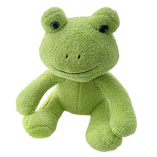 LJTXX Frosch Plüschspielzeug 25cm Niedlich Frosch Flauschiger Stofftier Spielzeug Kawaii Flauschige TierpuppeGeeignet Kindergeburtstag dekorative Puppe von LJTXX