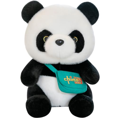 LJTXX Panda Plüschtier, Panda Plüschpuppe Kinderspielzeug Plüschfigur Kuscheltier Plüsch Spielzeug Plüschtier Puppen Spielzeug Kuscheltier Schlafkissen Wurfkissen Geschenk für Kinder Mädchen (25cm) von LJTXX