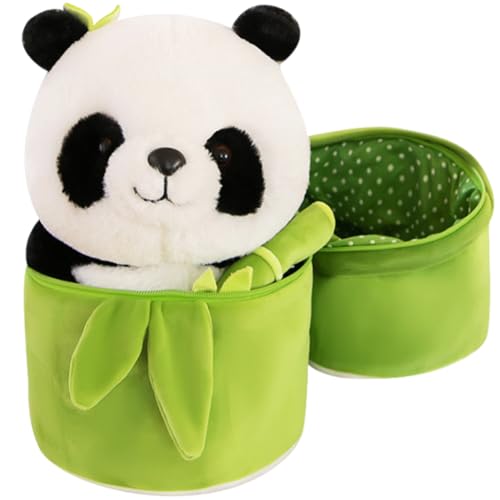 LJTXX Panda Plüschtier Stofftier 25cm Kawaii Panda Kuscheltier Panda Stofftier Kawaii Plüsch Panda Kuscheltier Plüsch Geschenk für Baby Kinder Mädchen und Jungen von LJTXX