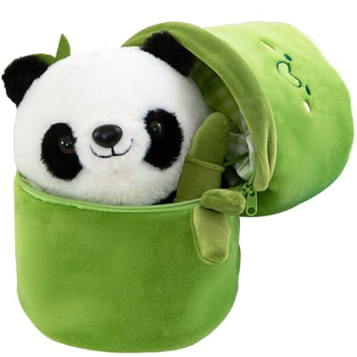 Panda Plüschtier, Panda Plüsch Kuscheltier Plüsch Spielzeug Plüschtier Puppen Spielzeug Kuscheltier Schlafkissen Wurfkissen Plüsch Puppe Geschenk für Kinder Mädchen (25cm) von LJTXX