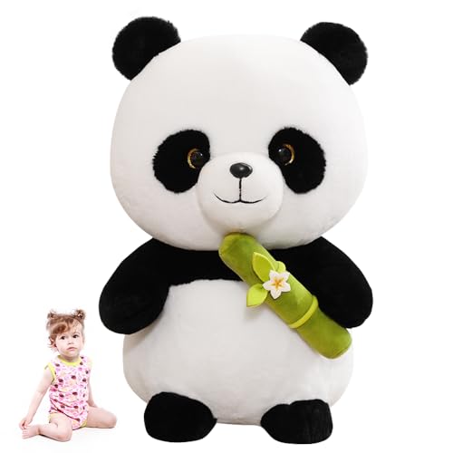 Panda Plüschtier, Panda Plüsch Spielzeug Kuscheltier Teddybär Plüschpuppen Kawaii Plüschtier Kuscheltie für Kinder Kuscheltier Stofftier Karikatur Plüsch Spielzeug für Kindergeburtstag Geschenk(25cm) von LJTXX