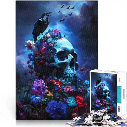 1000-teilige Puzzles für Teenager für Lernspiel-Herausforderungsspielzeug Totenkopf Rabe Blumen Die Liebe zwischen Paaren stärken52x38cm 1000-teilige Puzzles für Teenager für Lernspiel-Herausforderungsspielzeug Totenkopf Rabe Blumen Die Liebe zwischen Paaren stärken52x38cm von LKASGCBY