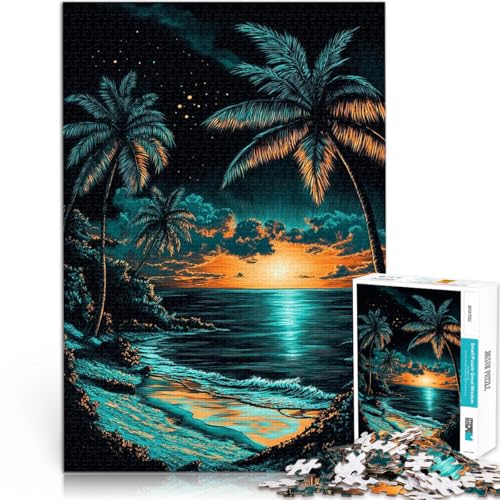1000-teiliges Puzzle für Teenager Lernspielzeug Tropischer Sonnenuntergang Strand Buntstift Scratch Wanddekoration52x38cm 1000-teiliges Puzzle für Teenager Lernspielzeug Tropischer Sonnenuntergang Strand Buntstift Scratch Wanddekoration52x38cm von LKASGCBY