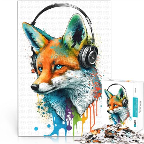 Puzzle 2000 Teile für Erwachsene Lernspiele DIY Spielzeug Fuchs Kopfhörer Gemälde Geeignet für die Schreibtischdekoration70x100cm Puzzle 2000 Teile für Erwachsene Lernspiele DIY Spielzeug Fuchs Kopfhörer Gemälde Geeignet für die Schreibtischdekoration70x100cm von LKASGCBY