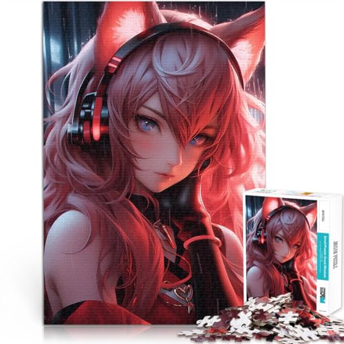 Puzzle für Erwachsene mit 2000 Teilen Pädagogisches Spielzeug zum Stressabbau Katzenmädchen mit Kopfhörer Gutes Geschenk70x100cm Puzzle für Erwachsene mit 2000 Teilen Pädagogisches Spielzeug zum Stressabbau Katzenmädchen mit Kopfhörer Gutes Geschenk70x100cm von LKASGCBY