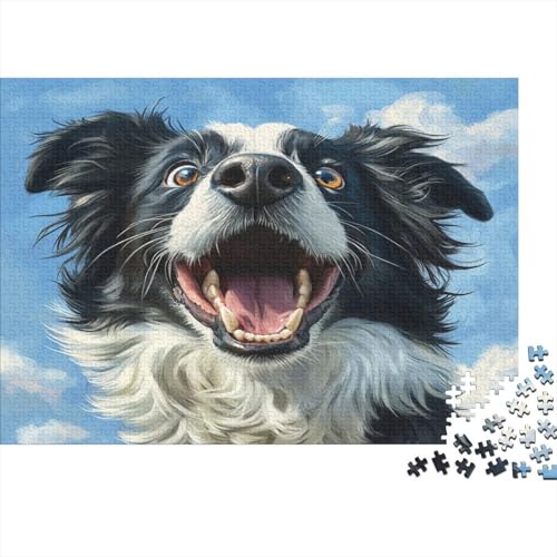 Border Collie Puzzlespiel 1000 Teile Puzzle Für Erwachsene Und Kinder Ab 14 Jahren, Erwachsenen Puzzlespiel Puzzel 1000pcs (75x50cm) von LKBASOEGD