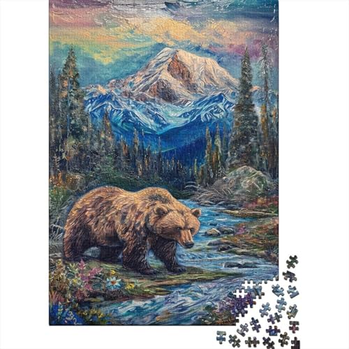 Brown Bär Puzzle 1000 Teile,Puzzle Für Erwachsene, Impossible Puzzle,Puzzle 1000 Puzzle Home DekoRatteion Puzzle,Erwachsenenpuzzle Puzzel 1000pcs (75x50cm) von LKBASOEGD