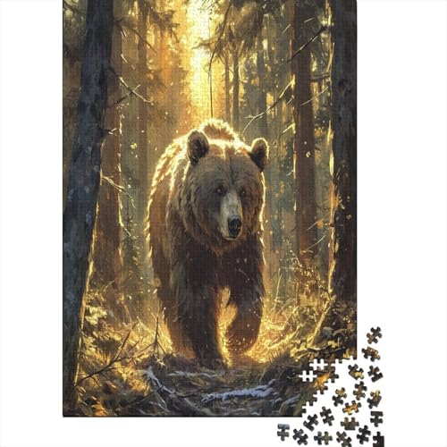 Brown Bär Puzzle 1000 Teile,für Erwachsene, Impossible Puzzle,farbenfrohes Legespiel,GesKükenlichkeitsspiel Für Die Ganze Familie,Erwachsenenpuzzle Puzzel 1000pcs (75x50cm) von LKBASOEGD