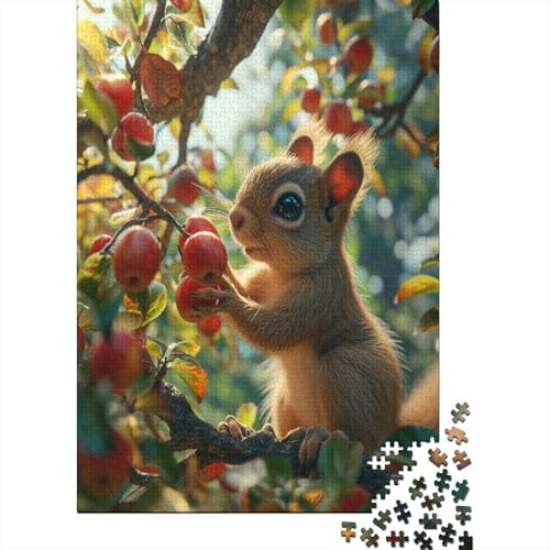 Eichhörnchen Puzzle 1000 Teile,Puzzle Für Erwachsene, Impossible Puzzle, GesKükenlichkeitsspiel Für Die Ganze Familie,Puzzle Legespiel- Erwachsenenpuzzle Puzzel 1000pcs (75x50cm) von LKBASOEGD