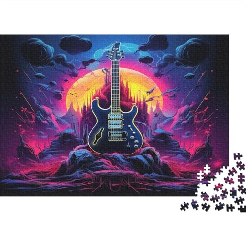 Gitarren Puzzle 1000 Teile Für Erwachsene Und Kinder Ab 14 Jahren Für Stressabbauer Puzzel 1000pcs (75x50cm) von LKBASOEGD