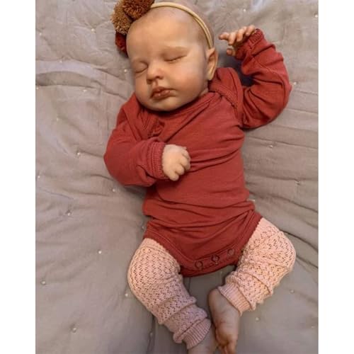 LKBOBIR Realistische Baby-Puppe mit Leggings und Kleidung, Baby-Puppe für Mädchen, Puppen-Körperteile, Baby von LKBOBIR