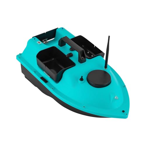 LKHDONG RC Futterboot 600M, ABS Angelköder Boot mit GPS und Nachtlichtern, 3 Köderboxen Fischköder Boot Mit Doppel Motors, Futterboot 99 Positionierungspunkte Auto Rückkehr, 2x5200mAh (Blau) von LKHDONG