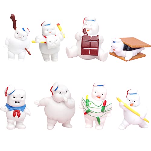 LKNBIF Ghostbuster Mini Figuren Set, 8 Stück Ghostbuster Figures, Ghostbusters Geburtstag Dekorationen Ornamente Cupcake Figuren Action Figures Statue Cartoon Kuchenaufsätze Cake Topper für Kinder von LKNBIF