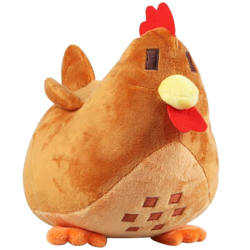 Huhn Kuscheltier, Huhn Plüschtier Süße, Cartoon Chicken Plüsch Stofftier Spielzeug, Huhn Gefülltes Kuscheltier Stofftier Geschenk für Abschluss Meisten Leute, Home Decoration Birthday Gift - 20CM von LKNBIF