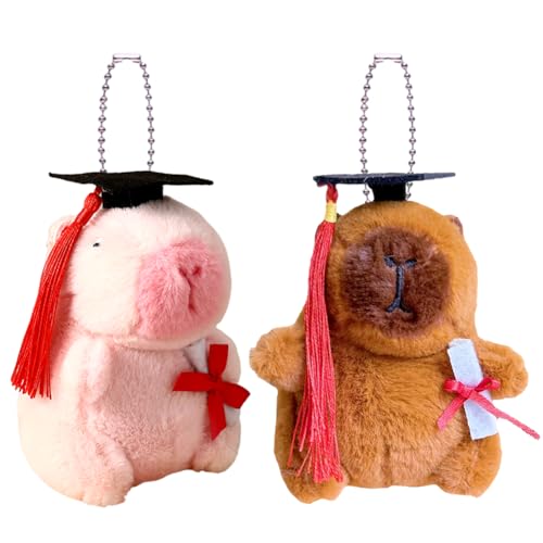 LKNBIF Capybara Plüschtier, Simulation Capybara Plüschtier, Capybara Kuscheltiere Plush Toy, Super Weiche Capybara Spielzeug Plüsch, Für Kinder Und Freunde - 13cm/2pcs von LKNBIF