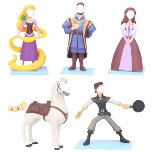 LKNBIF Mini Tabletop Ornament, 5PCS Princess Figures Set, Anime Action Figures,Cake Decoration Figures, Action Figure Toys, Decoration Ornaments for Kids Birthday Party Supplies von LKNBIF