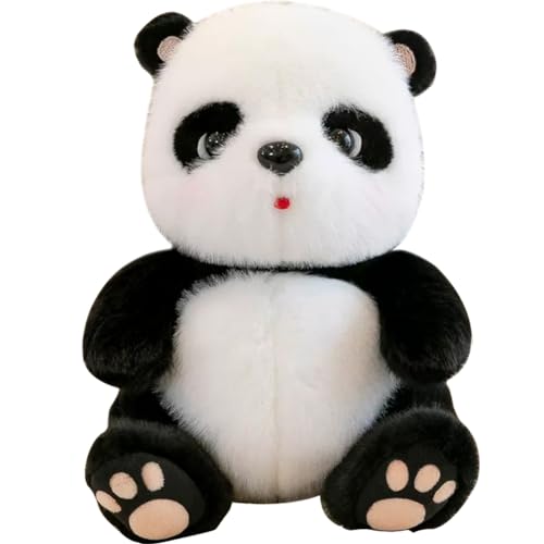 LKNBIF Panda Plüschtier Kawaii 25cm Panda Kuscheltier Plüschtier Panda Plushie Stuffed Doll Panda Soft Toys Panda Plüsch Kuscheltier für Jubiläen Partygeschenke von LKNBIF