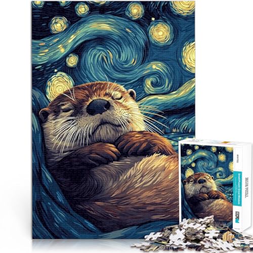 1000-Teile-Puzzle für Teenager Otter Sternennacht Aus Karton,für Kinder ab 14 Jahren Heimdekoration Lernen pädagogisches Geschenk。Größe:26x38cm/10.2x14.9Zoll 1000-Teile-Puzzle für Teenager Otter Sternennacht Aus Karton,für Kinder ab 14 Jahren Heimdekoration Lernen pädagogisches Geschenk。Größe:26x38cm/10.2x14.9Zoll von LKSDCBOT