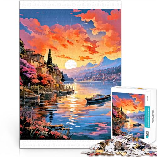 1000-teiliges Puzzle für Erwachsene und Jugendliche Comer See bei Sonnenuntergang Aus Karton,für 14+ Lernspielzeug Tolle Geschenke und Spielzeuge。Größe:38x52cm/14.9x20.4Zoll 1000-teiliges Puzzle für Erwachsene und Jugendliche Comer See bei Sonnenuntergang Aus Karton,für 14+ Lernspielzeug Tolle Geschenke und Spielzeuge。Größe:38x52cm/14.9x20.4Zoll von LKSDCBOT