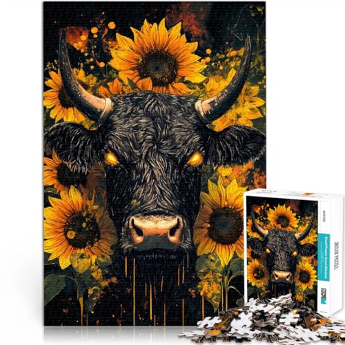 Puzzle für Erwachsene 1000 Teile Kuh und Sonnenblumen Aus Karton,Geeignet für Kinder ab 14 Jahren Schwierig und herausfordernd Weihnachtsspiel Geschenke。Größe:26x38cm/10.2x14.9Zoll Puzzle für Erwachsene 1000 Teile Kuh und Sonnenblumen Aus Karton,Geeignet für Kinder ab 14 Jahren Schwierig und herausfordernd Weihnachtsspiel Geschenke。Größe:26x38cm/10.2x14.9Zoll von LKSDCBOT