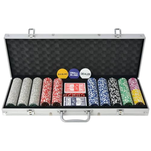 LLEZKBR Furniture Select-Poker Set mit 500 Laserchips Aluminium von LLEZKBR