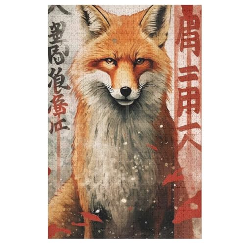 1000 Teile Puzzle Für Erwachsene, Fuchs -Puzzles, Kinder HolzPuzzle, Kreatives Puzzle, Geschenk Für Freunde Und Familie 78×53cm von LLGLL