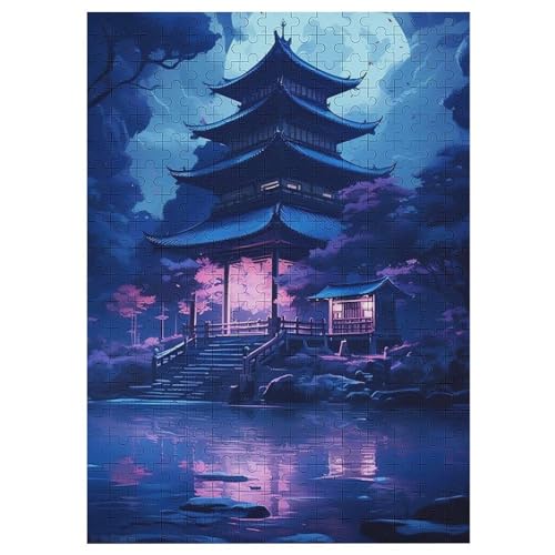 300 Teile Puzzle Für Erwachsene, Japan House by The Lake -Puzzles, Kinder HolzPuzzle, Kreatives Puzzle, Geschenk Für Freunde Und Familie 42×30cm von LLGLL