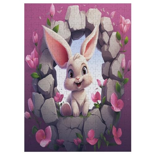 300 Teile Puzzle Für Jungen Und Mädchen, Standard-Puzzles Süßes Kaninchen, Familienspiele, 42×30cm von LLGLL