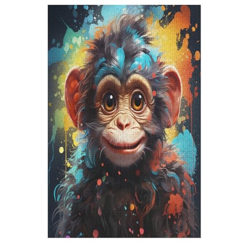 AFFE Holzpuzzle Erwachsene - 1000 Teiliges Jigsaw Knobelspiel - Puzzle Für Erwachsene & Kinder - Outdoor & Reisespielzeug 78×53cm von LLGLL