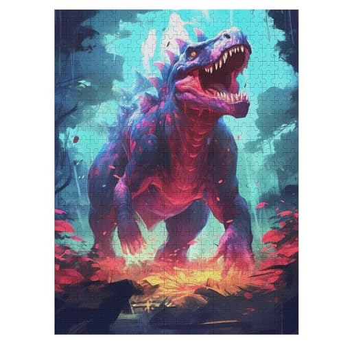 Dinosaurier Puzzles 500 Teile Erwachsener Kniffel Spaß Für Die Ganze Familie, Holzpuzzle Kinder Erwachsene, Impossible Puzzle Schwer 55×41cm von LLGLL