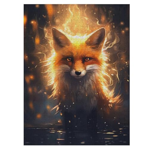 Holzpuzzles 500 Teile Fuchs -Puzzle Für Jungen Und Mädchen, Schwierigkeitsgrad, Lernspiele, Familienspielzeug 55×41cm von LLGLL