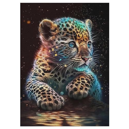 Leopard Puzzle 300 Teile, Holzpuzzle Herausforderndes Geschicklichkeitsspiel Für Die Ganze Familie, Kinder Erwachsenenpuzzle Ab 12 Jahren 42×30cm von LLGLL