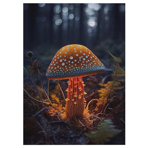 Pilz -Puzzle, 300 Teile,Holzpuzzle Für Erwachsene Kinder, Lustiges Spielzeug, Denkspiel, Bildungsspiel, 42×30cm von LLGLL